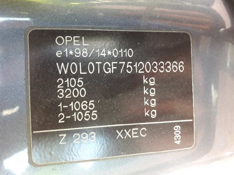 opel zafira a del año 2000