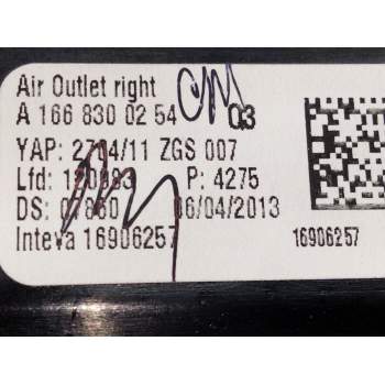 Recambio de aireador derecho para mercedes-benz clase m (w166) referencia OEM IAM A1668400254  