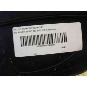 Recambio de piloto trasero derecho para mg serie 200 (rf) 216 si (5-ptas.) referencia OEM IAM XFB10088  