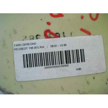 Recambio de faro derecho para peugeot 106 (s1) kid referencia OEM IAM 6205C2  