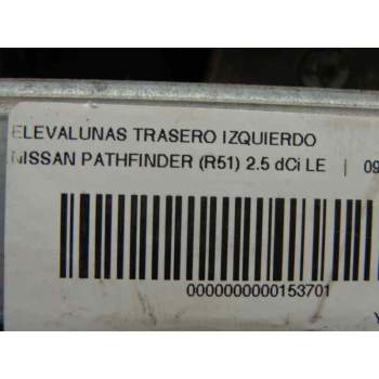 Recambio de elevalunas trasero izquierdo para nissan pathfinder (r51) 2.5 dci le referencia OEM IAM 827013X00A  