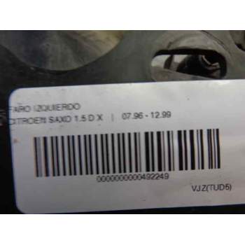 Recambio de faro izquierdo para citroën saxo 1.5 d x referencia OEM IAM 6204N5  