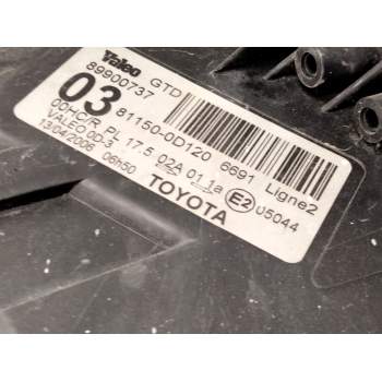 Recambio de faro derecho para toyota yaris (_p9_) 1.4 d-4d (nlp90_) referencia OEM IAM 811500D120  