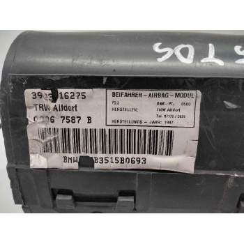 Recambio de airbag delantero derecho para bmw serie 5 berlina (e34) 525tds referencia OEM IAM 3982316275  