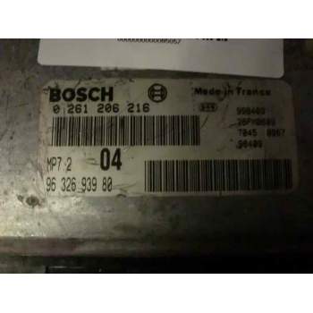 Recambio de centralita motor uce para peugeot 206 berlina 1.4 referencia OEM IAM 0261206216 9632693980 26FM0609