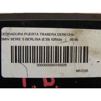Recambio de cerradura puerta trasera derecha para bmw serie 5 berlina (e39) 2.5 turbodiesel cat referencia OEM IAM   