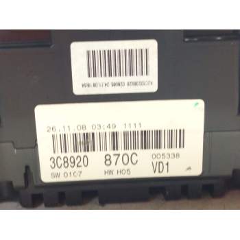 Recambio de cuadro instrumentos para volkswagen passat cc b6 (357) 2.0 tdi referencia OEM IAM 3C8920870C  