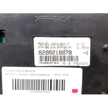 Recambio de cuadro instrumentos para renault laguna ii (bg0) dynamique referencia OEM IAM 8200291332 7N0RZF63 JAEGER