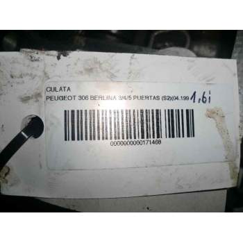 Recambio de culata para peugeot 306 berlina 3/4/5 puertas (s2) 1.6 cat referencia OEM IAM NFT  