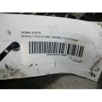 Recambio de bomba aceite para renault clio ii fase i (b/cbo) 1.9 dti diesel referencia OEM IAM   
