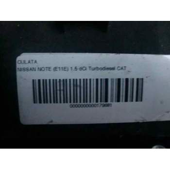 Recambio de culata para nissan note (e11e) 1.5 dci turbodiesel cat referencia OEM IAM   K9K400
