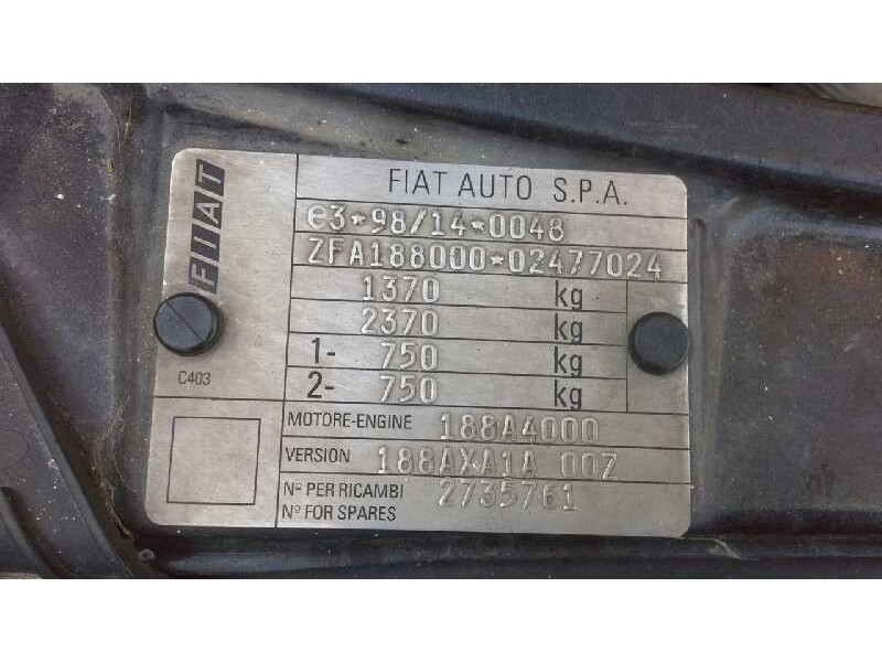 fiat punto berlina (188) del año 2003