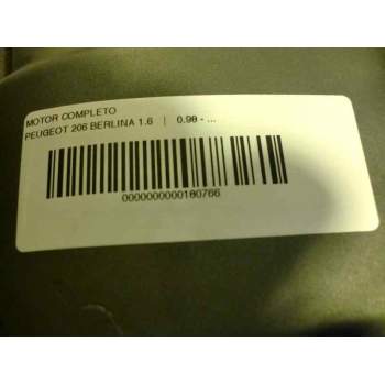 Recambio de motor completo para peugeot 206 berlina 1.6 referencia OEM IAM NFZ  