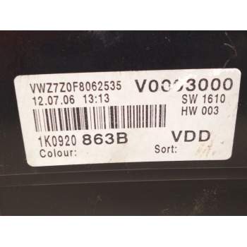 Recambio de cuadro instrumentos para volkswagen golf v (1k1) 1.9 tdi referencia OEM IAM 1K0920863  
