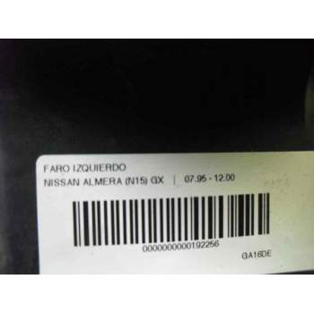 Recambio de faro izquierdo para nissan almera (n15) gx referencia OEM IAM   