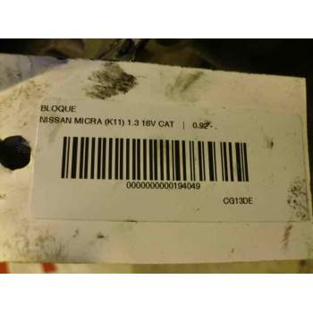 Recambio de bloque para nissan micra (k11) 1.3 16v cat referencia OEM IAM 1010344FSS  