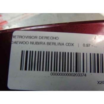 Recambio de retrovisor derecho para daewoo nubira berlina cdx referencia OEM IAM 96270654  