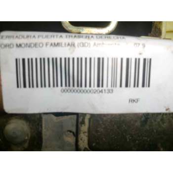 Recambio de cerradura puerta trasera derecha para ford mondeo familiar (gd) ambiente referencia OEM IAM   