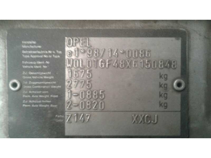 opel astra g berlina del año 1999