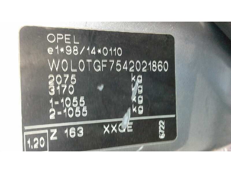 opel zafira a del año 2003