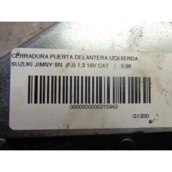 Recambio de cerradura puerta delantera izquierda para suzuki jimny sn (fj) 1.3 16v cat referencia OEM IAM   