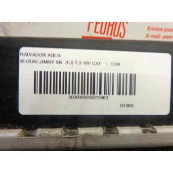 Recambio de radiador agua para suzuki jimny sn (fj) 1.3 16v cat referencia OEM IAM   