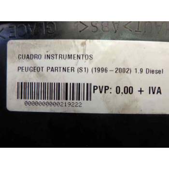 Recambio de cuadro instrumentos para peugeot partner (s1) 1.9 diesel referencia OEM IAM 6113WK  