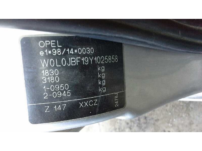 opel vectra b berlina del año 1999