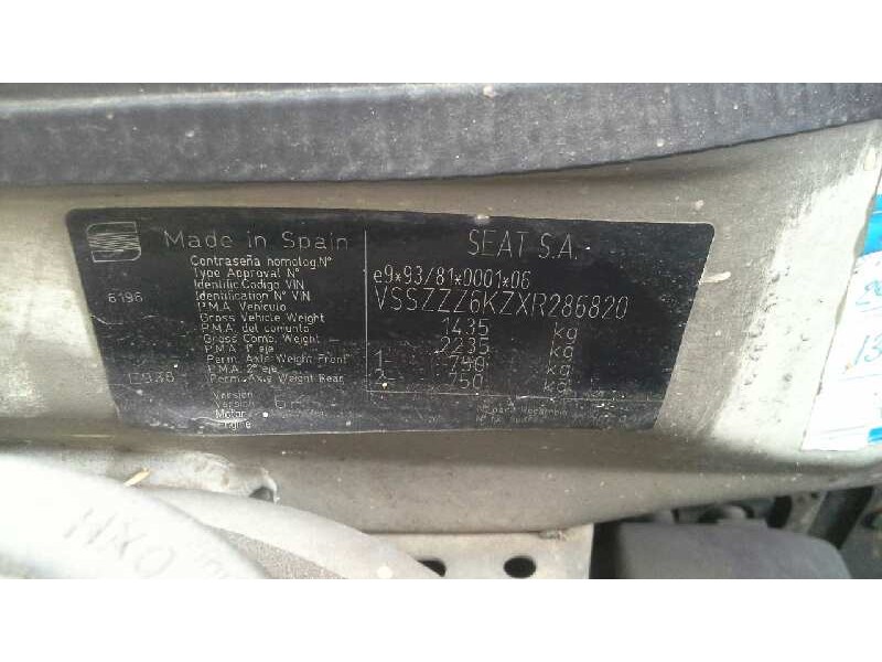 seat cordoba berlina (6k2) del año 1999