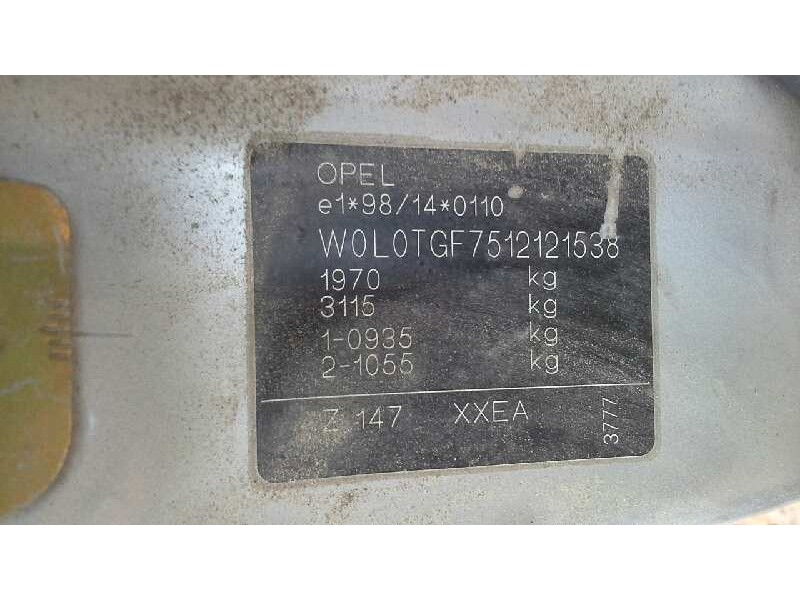 opel zafira a del año 2001