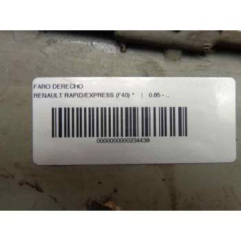 Recambio de faro derecho para renault rapid/express (f40) 1.9 d familiar (f40p) referencia OEM IAM 7701039725  