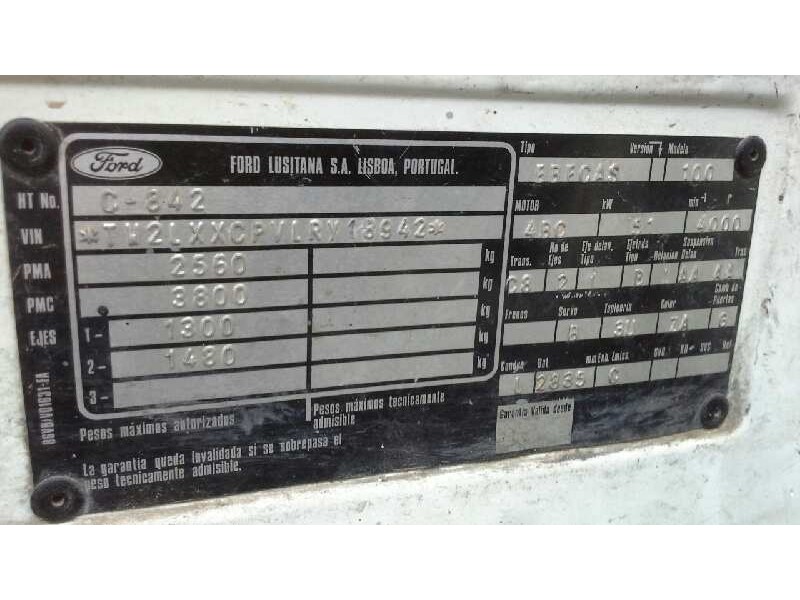 ford transit, caja cerr. corto 95 del año 1994