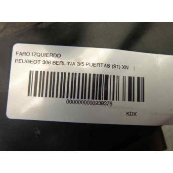 Recambio de faro izquierdo para peugeot 306 berlina 3/5 puertas (s1) 1.4 referencia OEM IAM 6204K5  