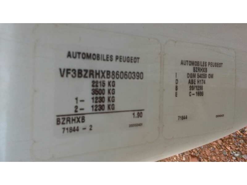 peugeot expert kasten standard del año 2003