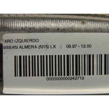 Recambio de faro izquierdo para nissan almera (n15) lx referencia OEM IAM 260601N726  