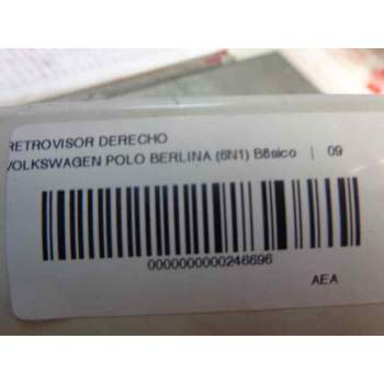 Recambio de retrovisor derecho para volkswagen polo berlina (6n1) básico referencia OEM IAM   