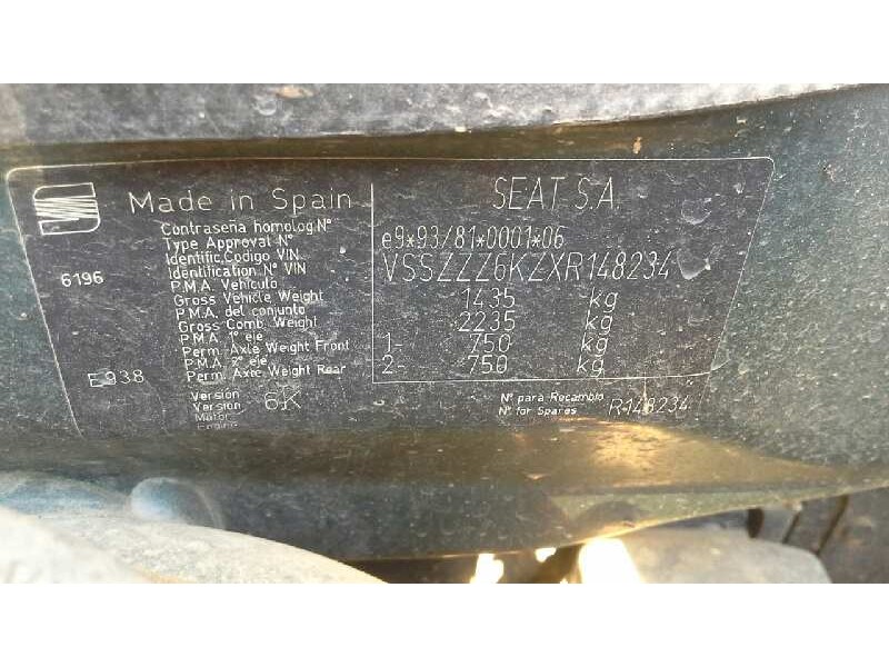 seat cordoba berlina (6k2) del año 1998