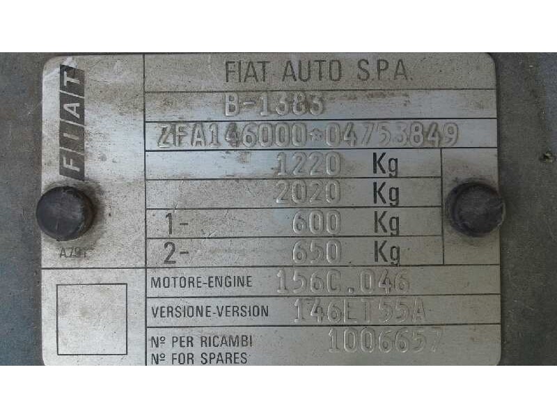 fiat uno (146) del año 1992