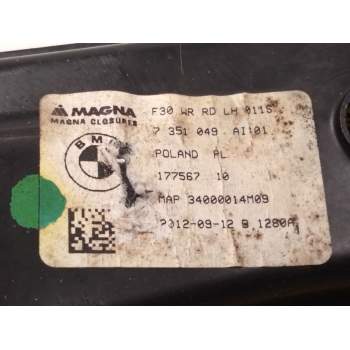 Recambio de elevalunas trasero izquierdo para bmw 3 (f30, f80) 318 d xdrive referencia OEM IAM 7351049  
