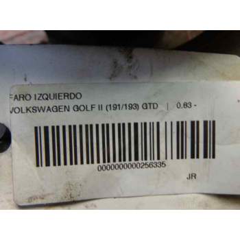 Recambio de faro izquierdo para volkswagen golf ii (191/193) 1.6 turbodiesel referencia OEM IAM 191941753B  