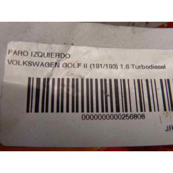 Recambio de faro izquierdo para volkswagen golf ii (191/193) 1.6 turbodiesel referencia OEM IAM 191941753B  