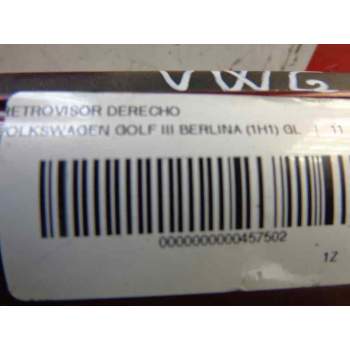 Recambio de retrovisor derecho para volkswagen golf iii berlina (1h1) gl referencia OEM IAM   