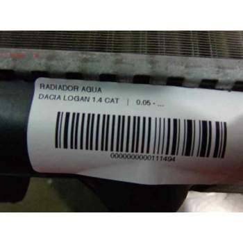 Recambio de radiador agua para dacia logan 1.4 cat referencia OEM IAM   99083