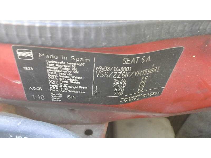 seat ibiza (6k1) del año 2000