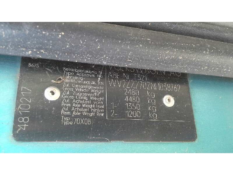 volkswagen t4 transporter/furgoneta (mod. 1991) del año 1992