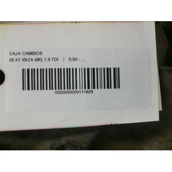 Recambio de caja cambios para seat ibiza (6k) 1.9 tdi referencia OEM IAM CYP  99347
