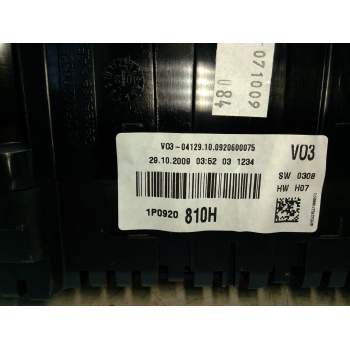 Recambio de cuadro instrumentos para seat leon (1p1) 1.4 16v referencia OEM IAM 1P0920810H  