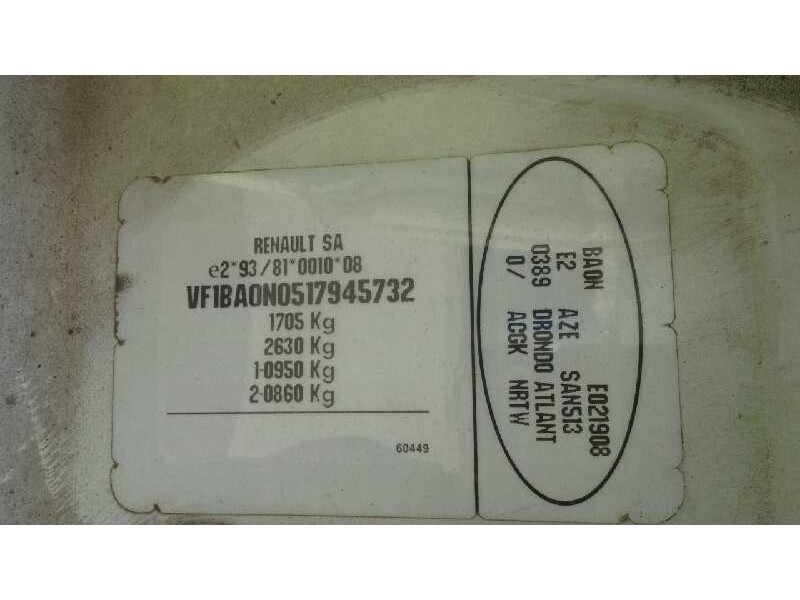 renault megane i berlina hatchback (ba0) del año 1998