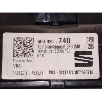 Recambio de cuadro instrumentos para seat arona style edition referencia OEM IAM 6F0920740  