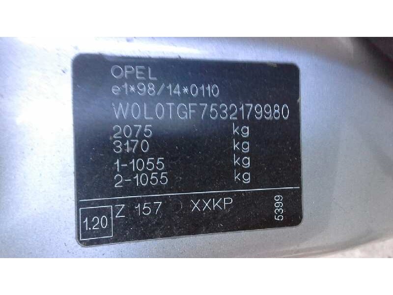 opel zafira a del año 2003